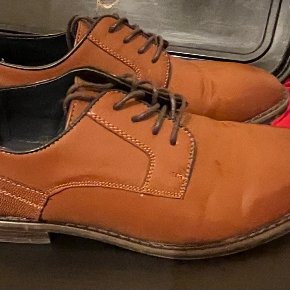 Nine West Tan Leather Oxfords